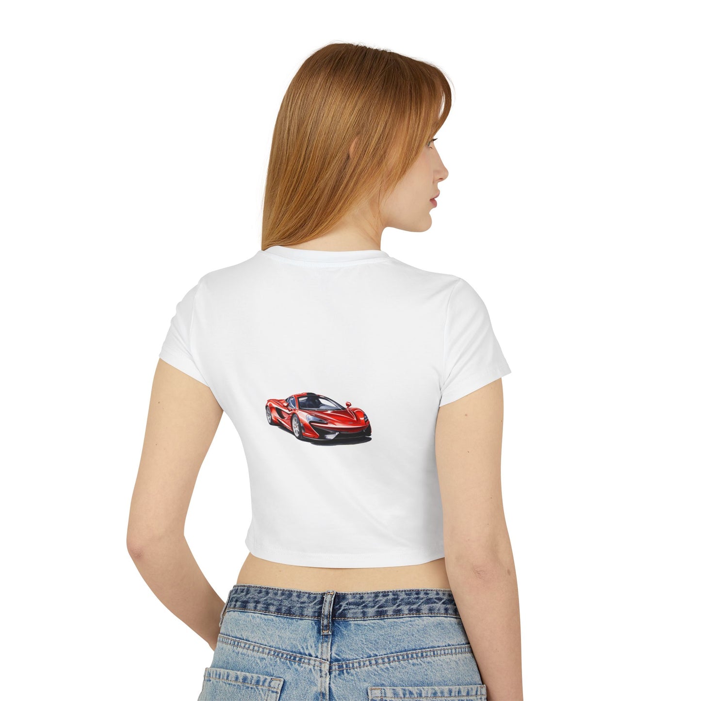 Princess Grace Hot Wheels Women's Baby Tee Cool Car Graphic T-Shirt for Car Enthusiasts