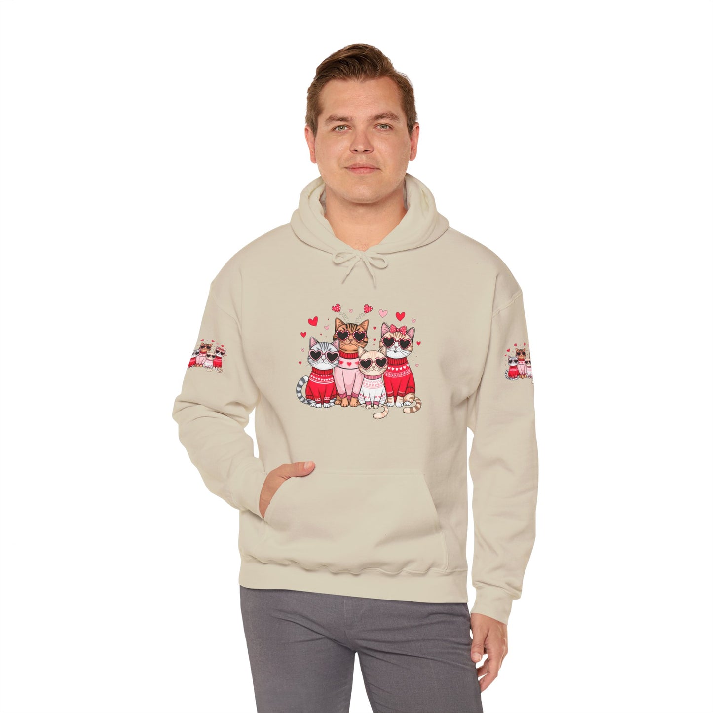 Princess Grace Cute Cat Lovers Hoodie with Heart Design