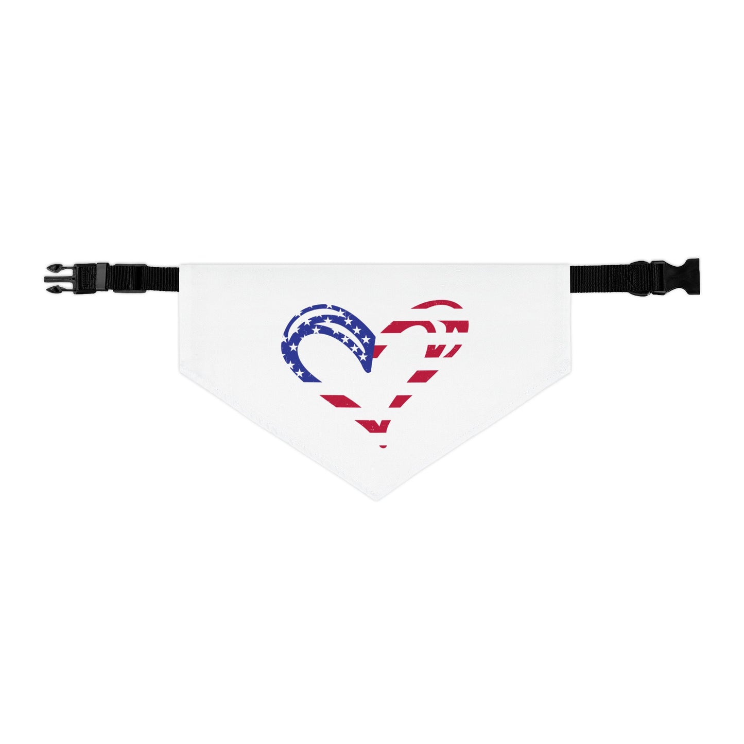 Princess Grace Patriotic Pet Bandana Collar Heart Design for Dogs