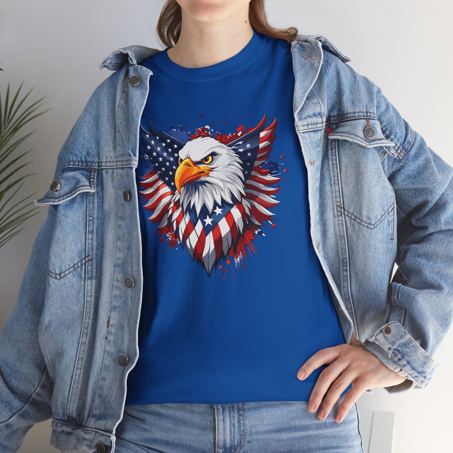 Princess Grace Patriotic Eagle Graphic Tee Unisex Heavy Cotton T-Shirt