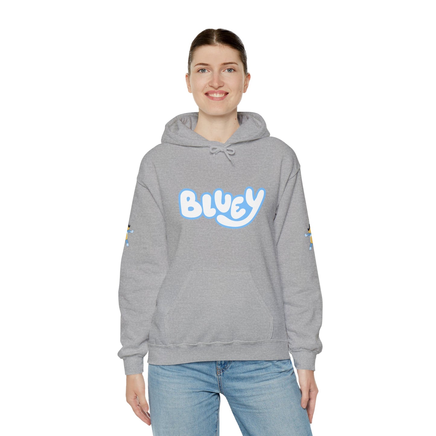 Princess Grace Bluey Unisex Heavy Blend Hoodie Cozy Cartoon Sweatshirt for Kids & Adults