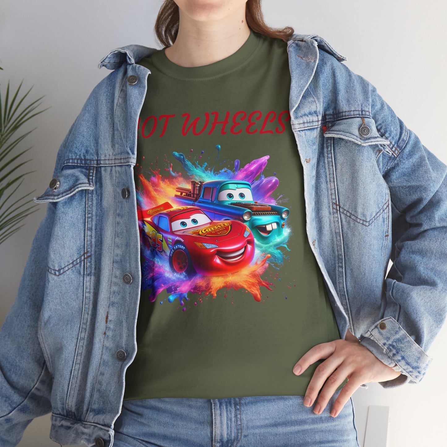 Princess Grace Hot Wheels Cotton Tee Fun and Colorful Graphic T-Shirt for Car Lovers