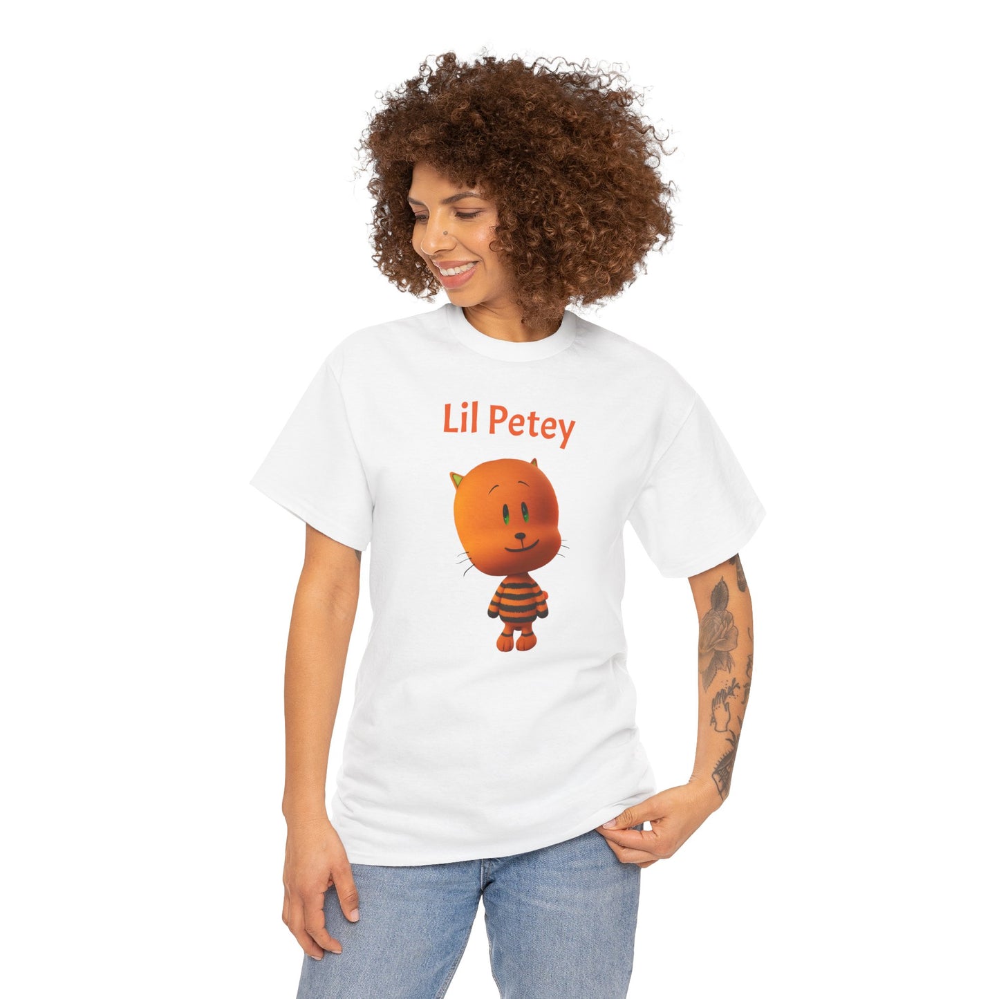 Princess Grace Lil Petey Unisex Heavy Cotton Tee Fun & Playful Cartoon T-Shirt for Kids and Adults