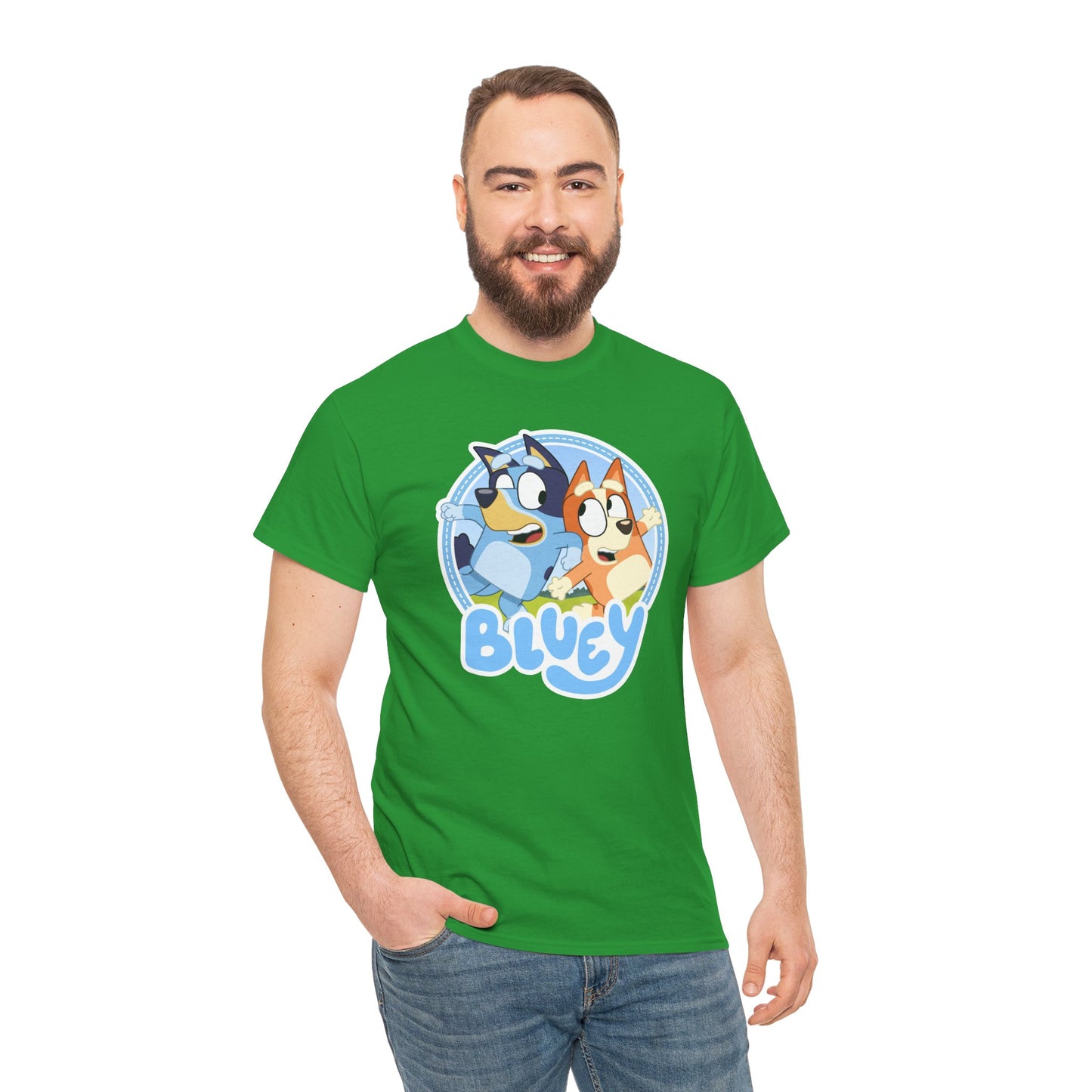 Princess Grace Bluey Fun Unisex Heavy Cotton Tee Perfect Gift for Kids and Cartoon Lovers