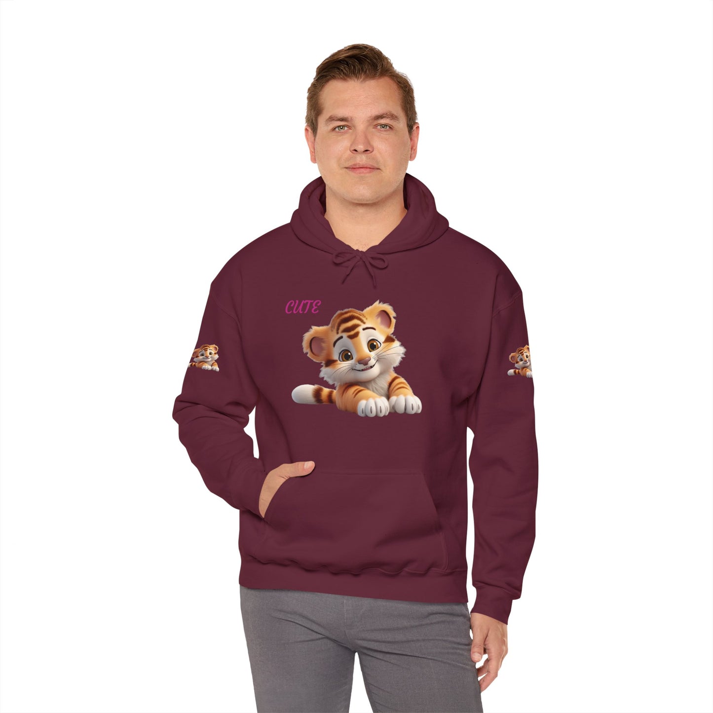 Princess Grace Cute Tiger Design Unisex Heavy Blend Hooded Sweatshirt