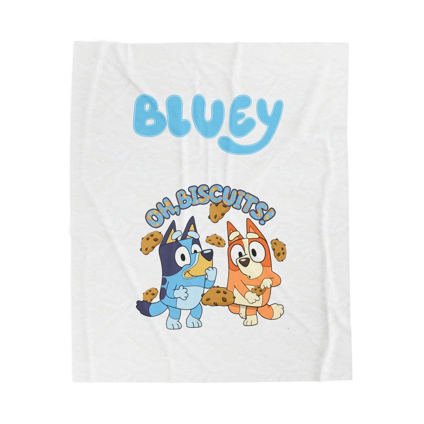 Princess Grace Bluey Plush Blanket Soft and Cozy Kids Throw with Fun Biscuit Design