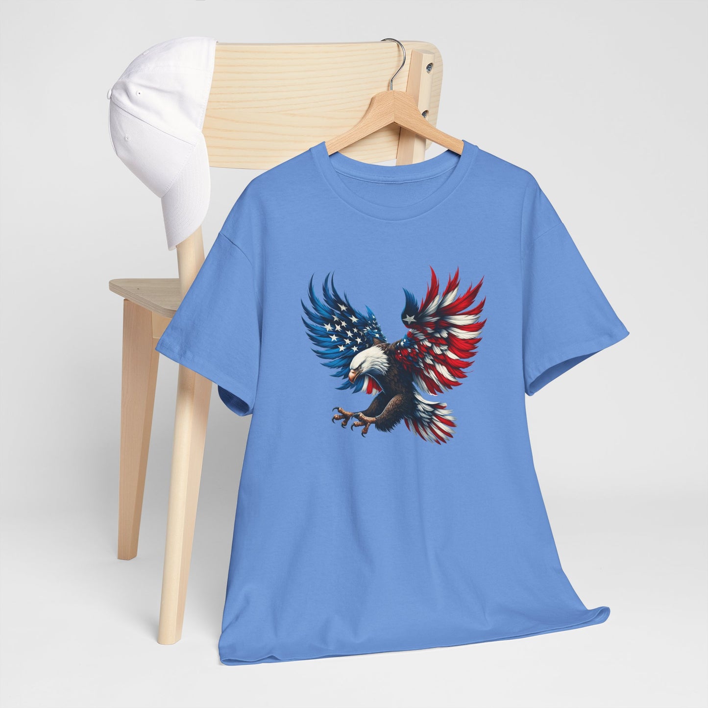 Princess Grace Patriotic Eagle Unisex Heavy Cotton Tee Bold USA Graphic Shirt