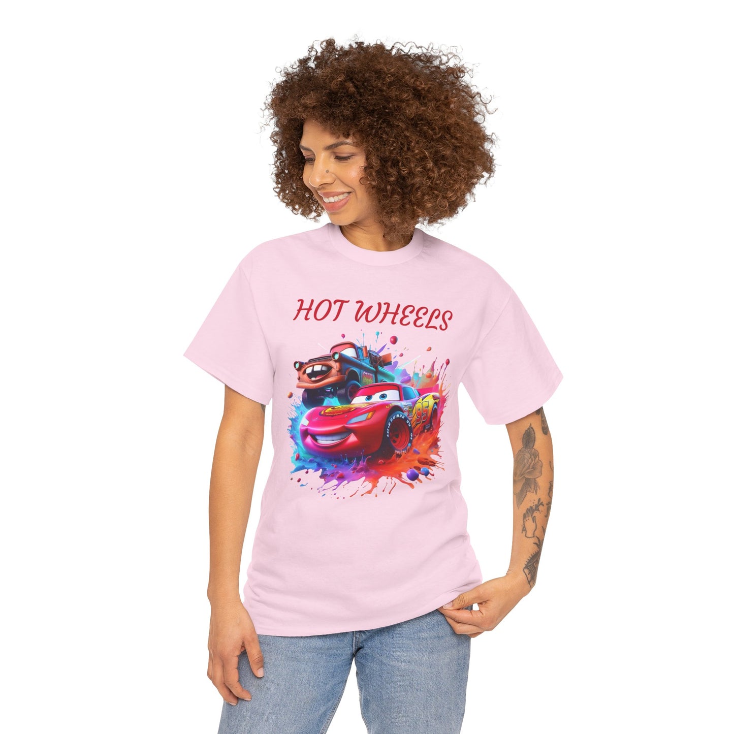 Princess Grace Cool Cars Unisex Heavy Cotton Tee Hot Wheels Graphic Tee for Kids and Adults