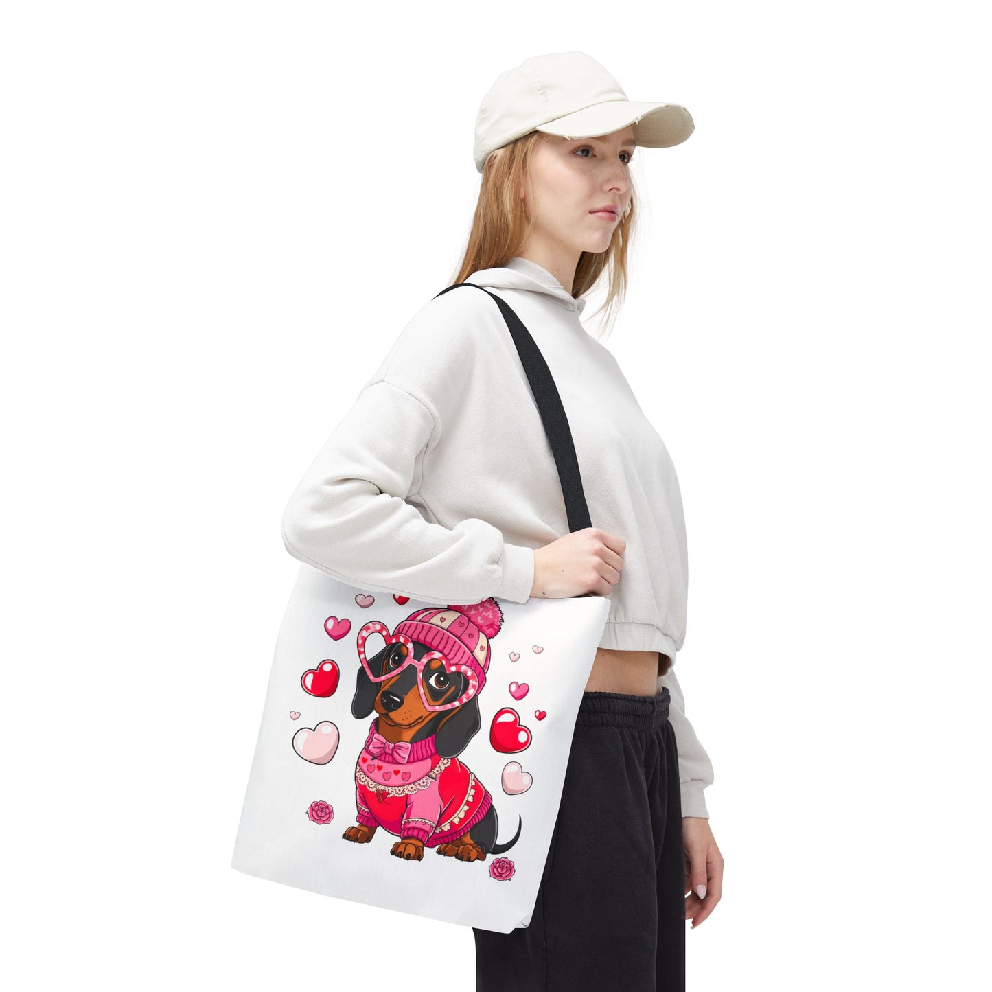 Princess Grace Cute Dog Love Tote Bag Perfect Gift for Dog Lovers on Valentine's Day