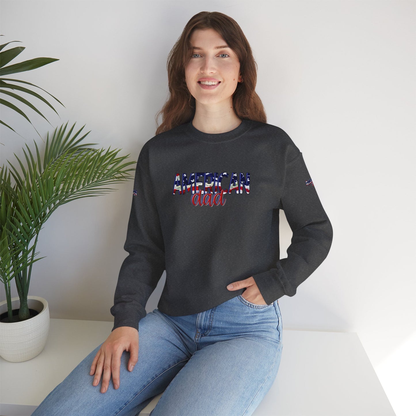 Princess Grace American Dad Unisex Crewneck Sweatshirt Patriotic Gift for Father's Day