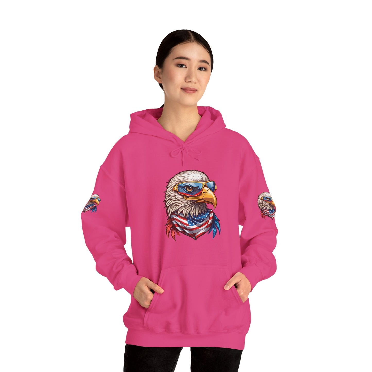 Princess Grace Patriotic American Eagle Hoodie Unisex Heavy Blend Sweatshirt