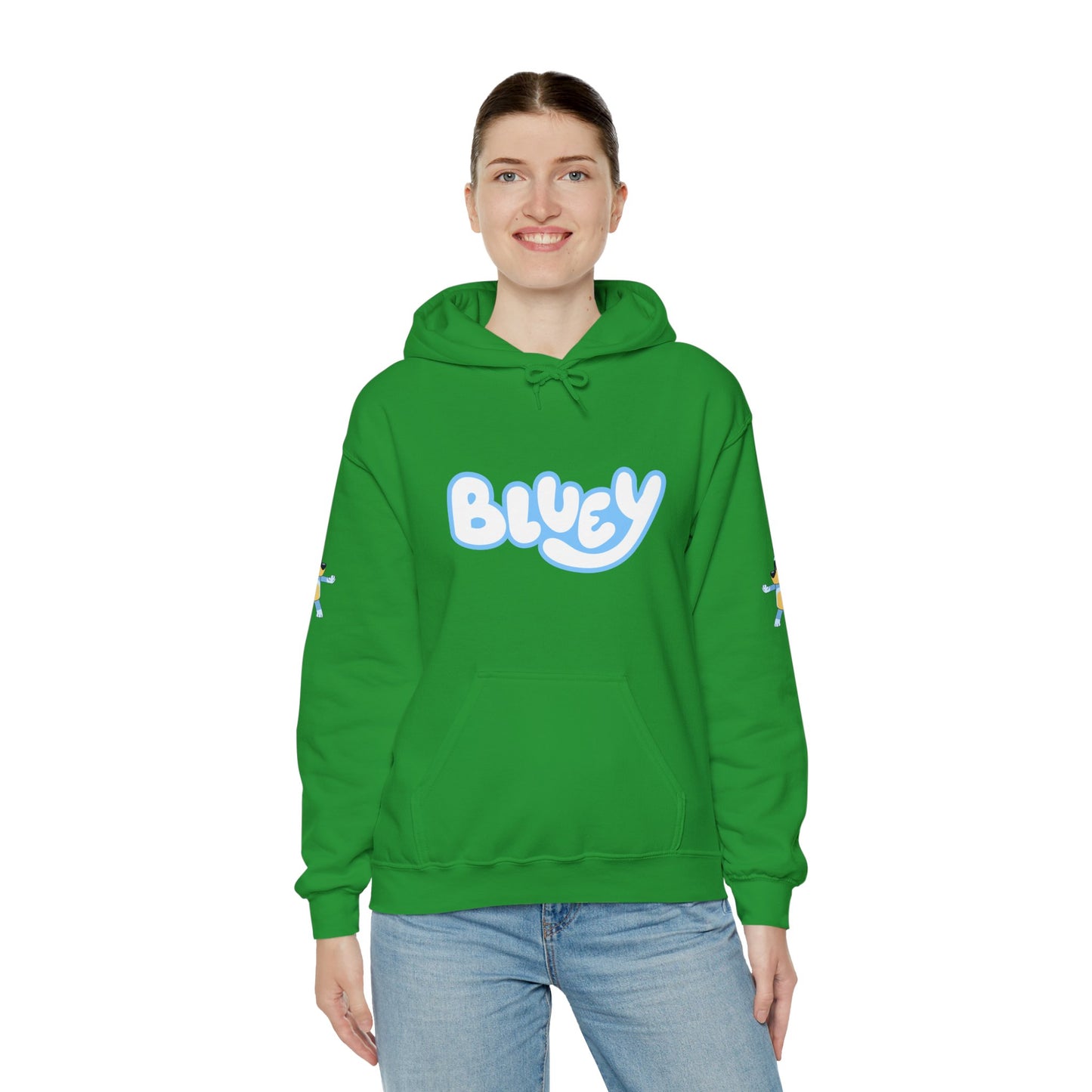 Princess Grace Bluey Unisex Heavy Blend Hoodie Cozy Cartoon Sweatshirt for Kids & Adults
