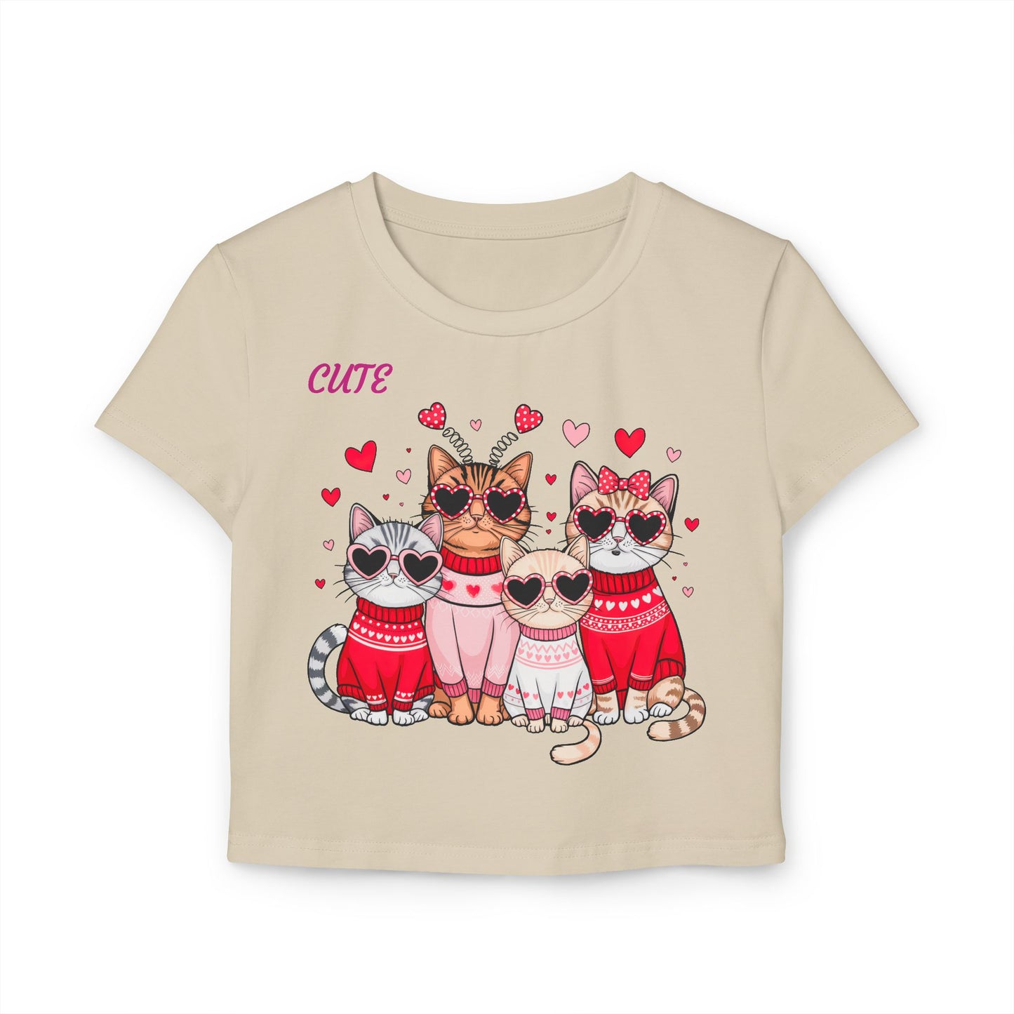 Princess Grace Cute Cat Graphic Women's Baby Tee Perfect for Pet Lovers