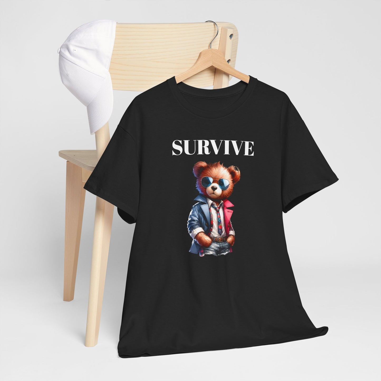 Princess Grace Survive Graphic Unisex Heavy Cotton Tee Cool Casual Wear for Animal Lovers