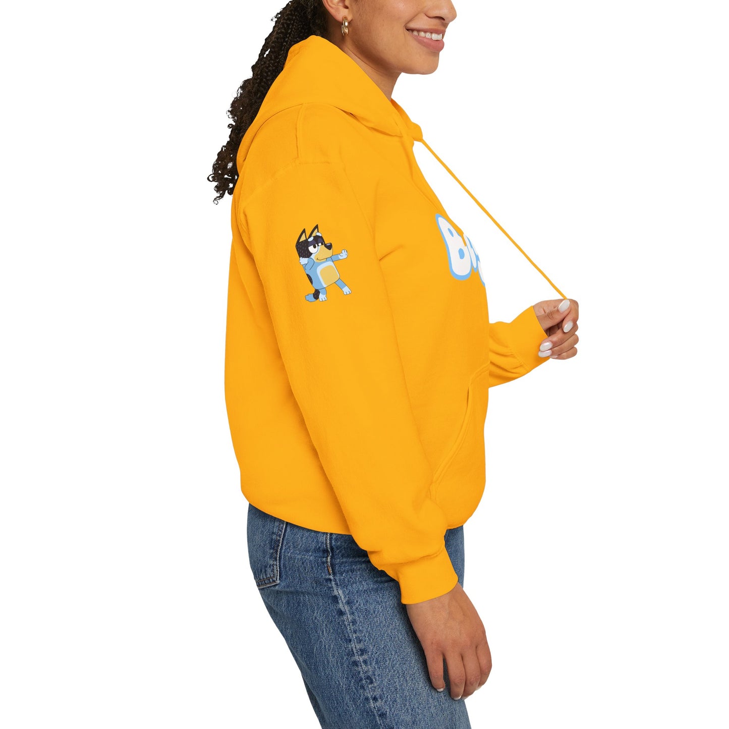 Princess Grace Bluey Unisex Heavy Blend Hoodie Cozy Cartoon Sweatshirt for Kids & Adults