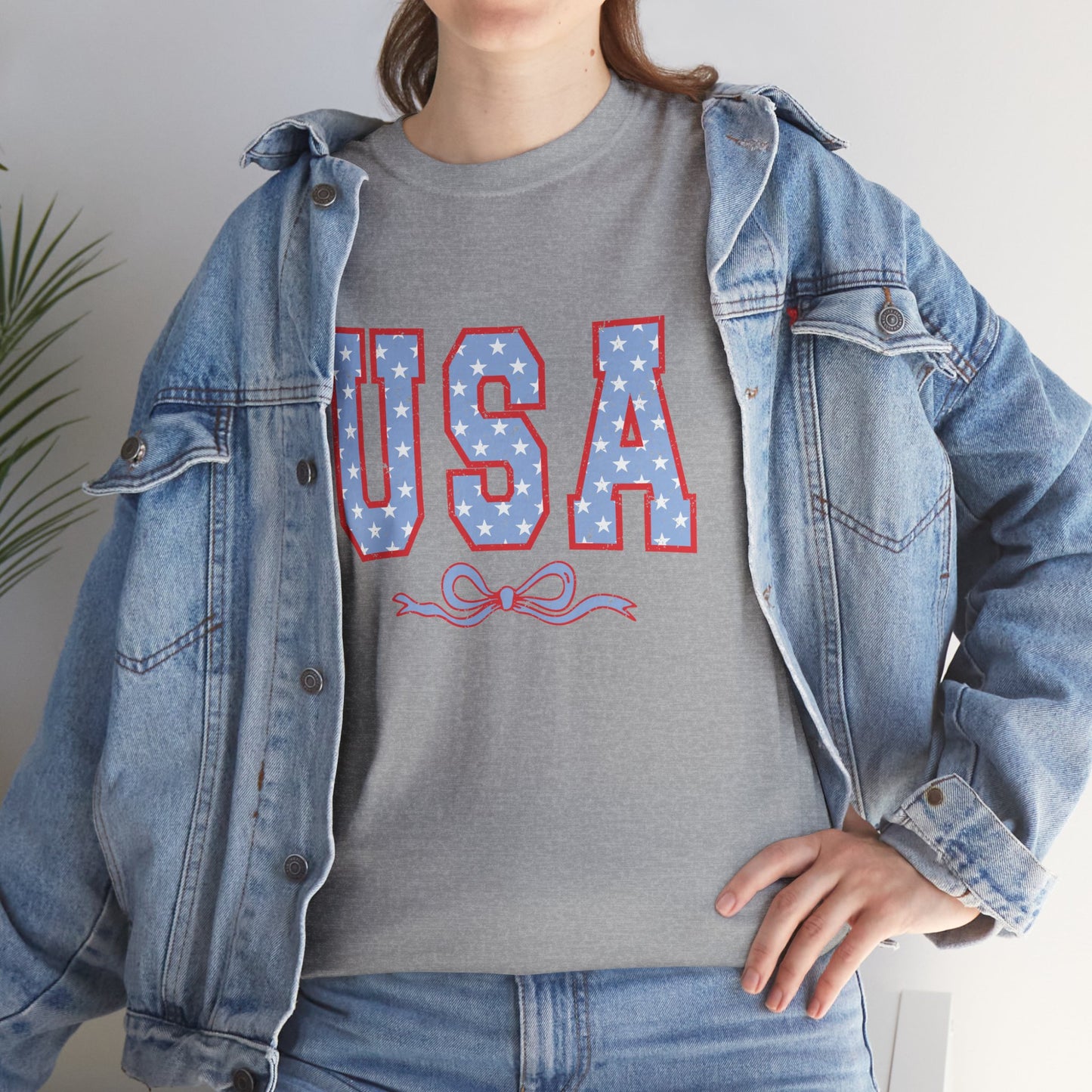 Princess Grace USA Patriotic Unisex Heavy Cotton Tee Perfect for Independence Day Celebrations