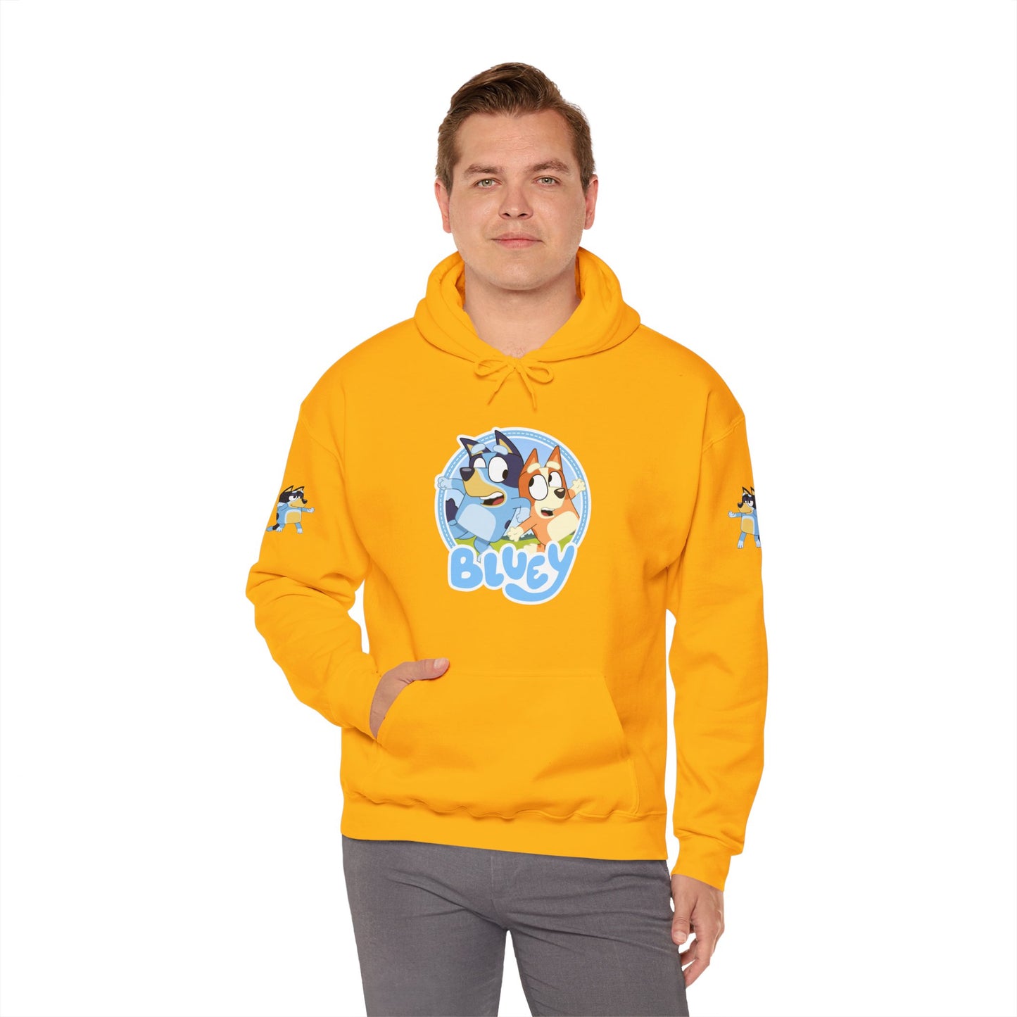 Princess Grace Bluey Unisex Heavy Blend Hoodie Cozy Cartoon Sweatshirt for Kids & Adults