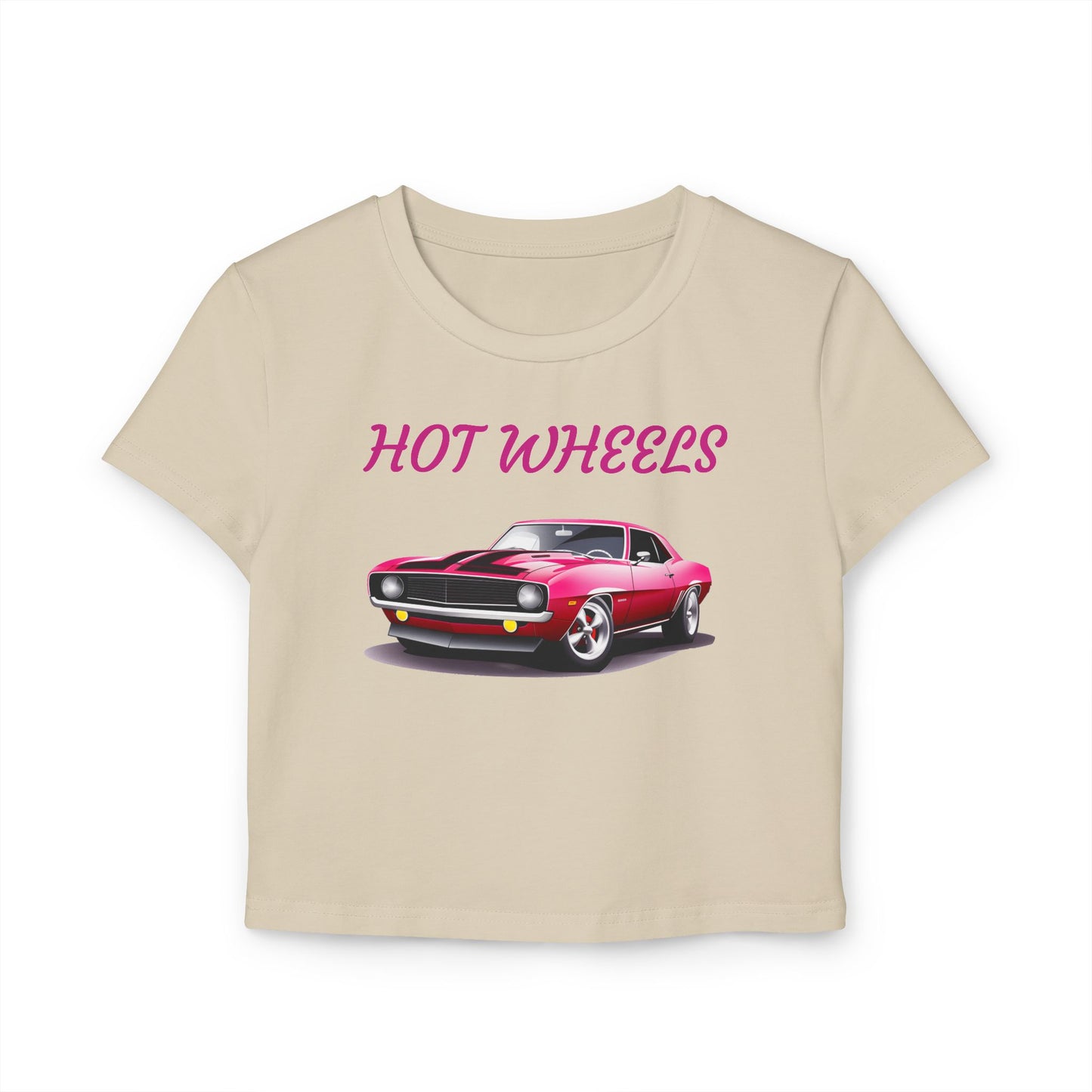Princess Grace Women's Hot Wheels Graphic Baby Tee Vintage Car Fashion