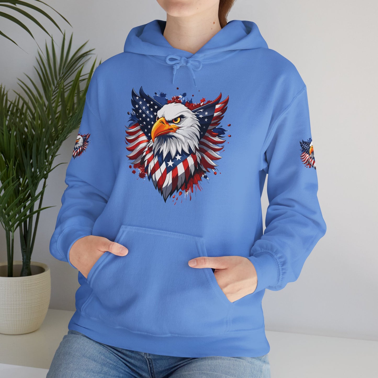 Princess Grace Patriotic Eagle Hoodie Unisex Heavy Blend Hooded Sweatshirt