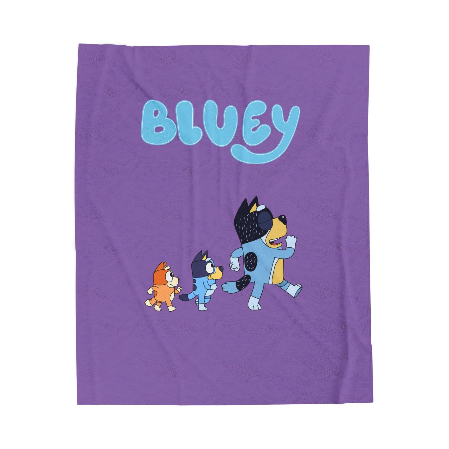 Princess Grace Bluey Velveteen Plush Blanket Cozy & Playful Kids Throw