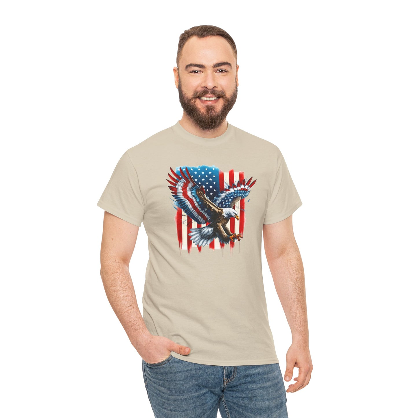 Princess Grace Patriotic Eagle Unisex Heavy Cotton Tee