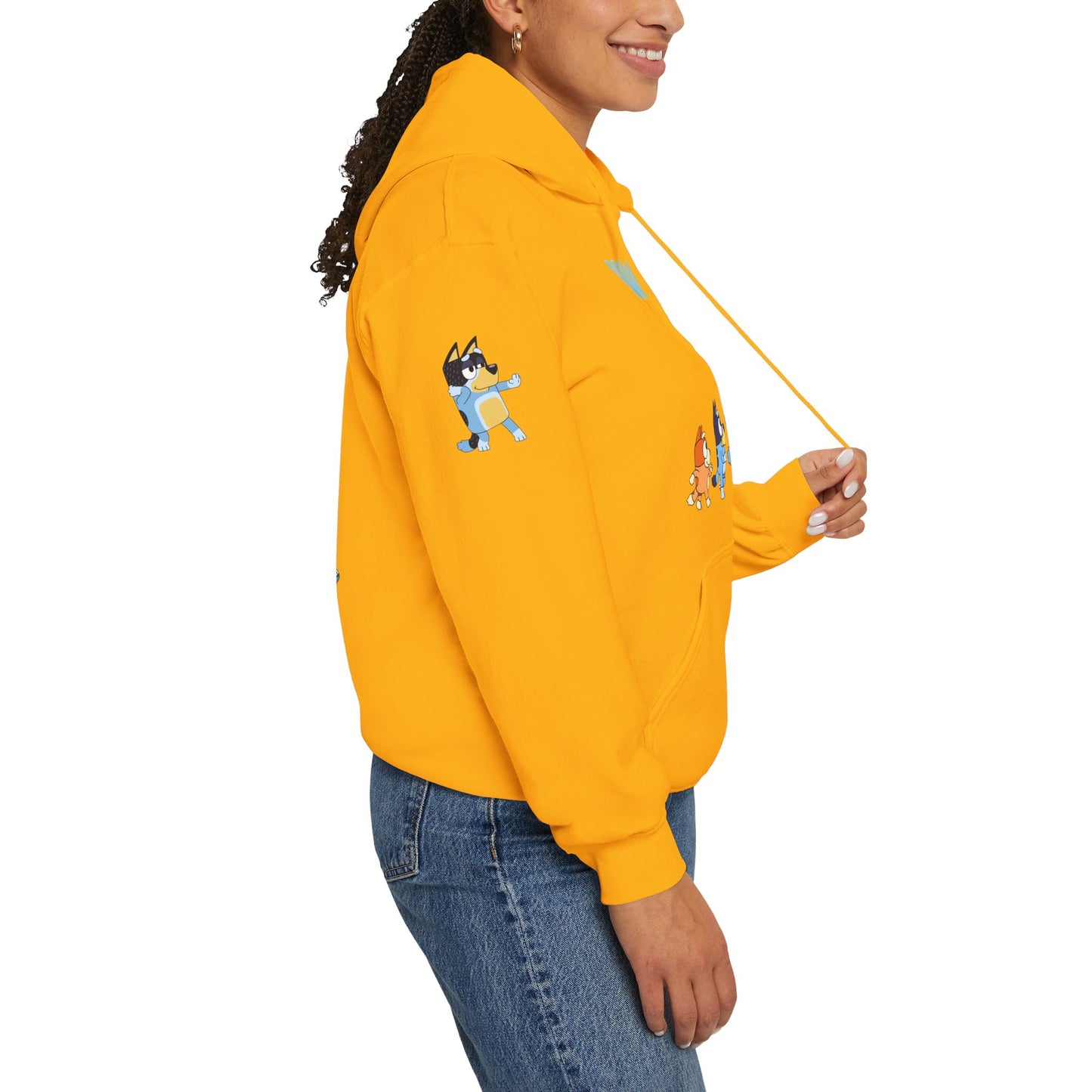 Princess Grace Bluey Unisex Hoodie Cozy Cartoon Sweatshirt for Kids & Adults
