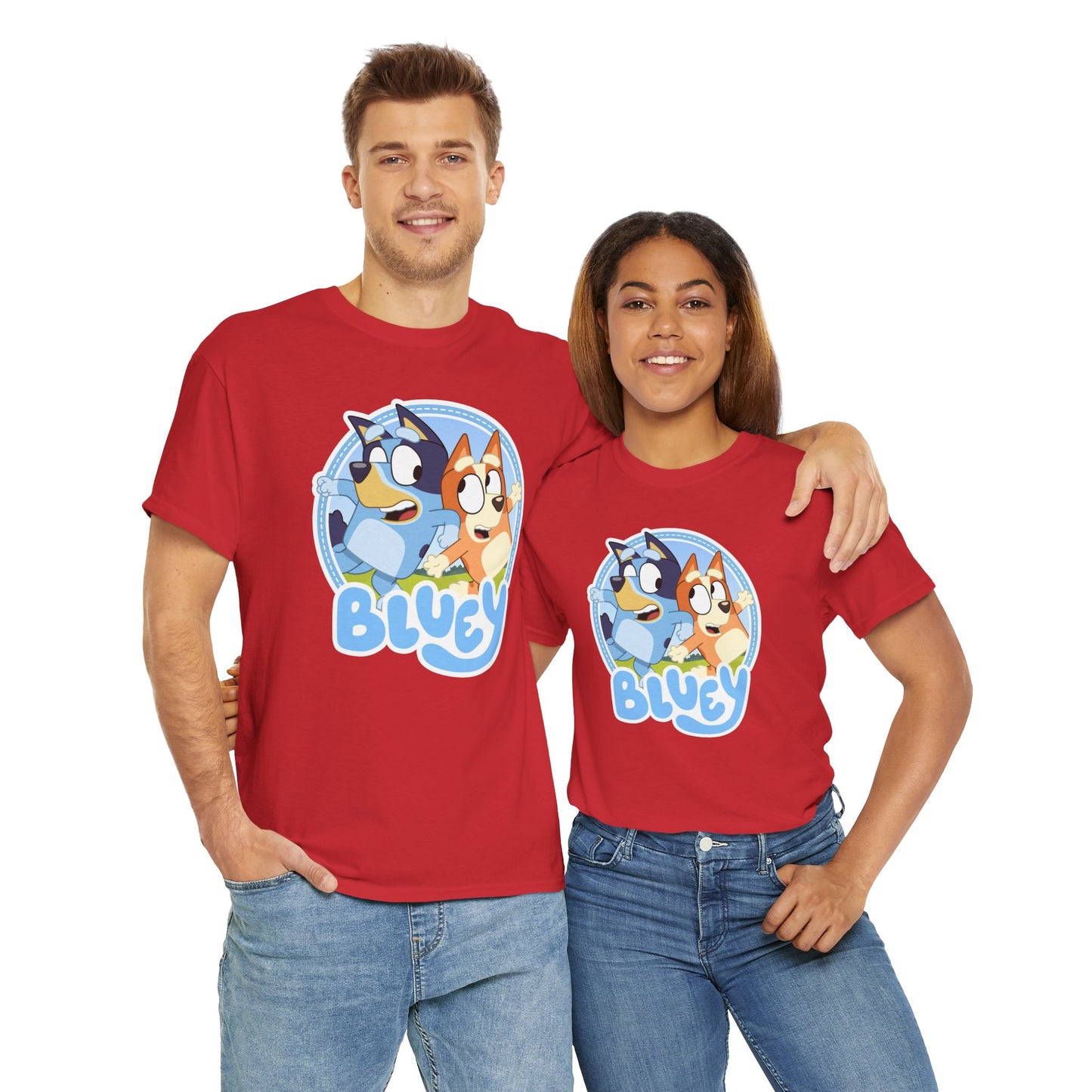Princess Grace Bluey Fun Unisex Heavy Cotton Tee Perfect Gift for Kids and Cartoon Lovers