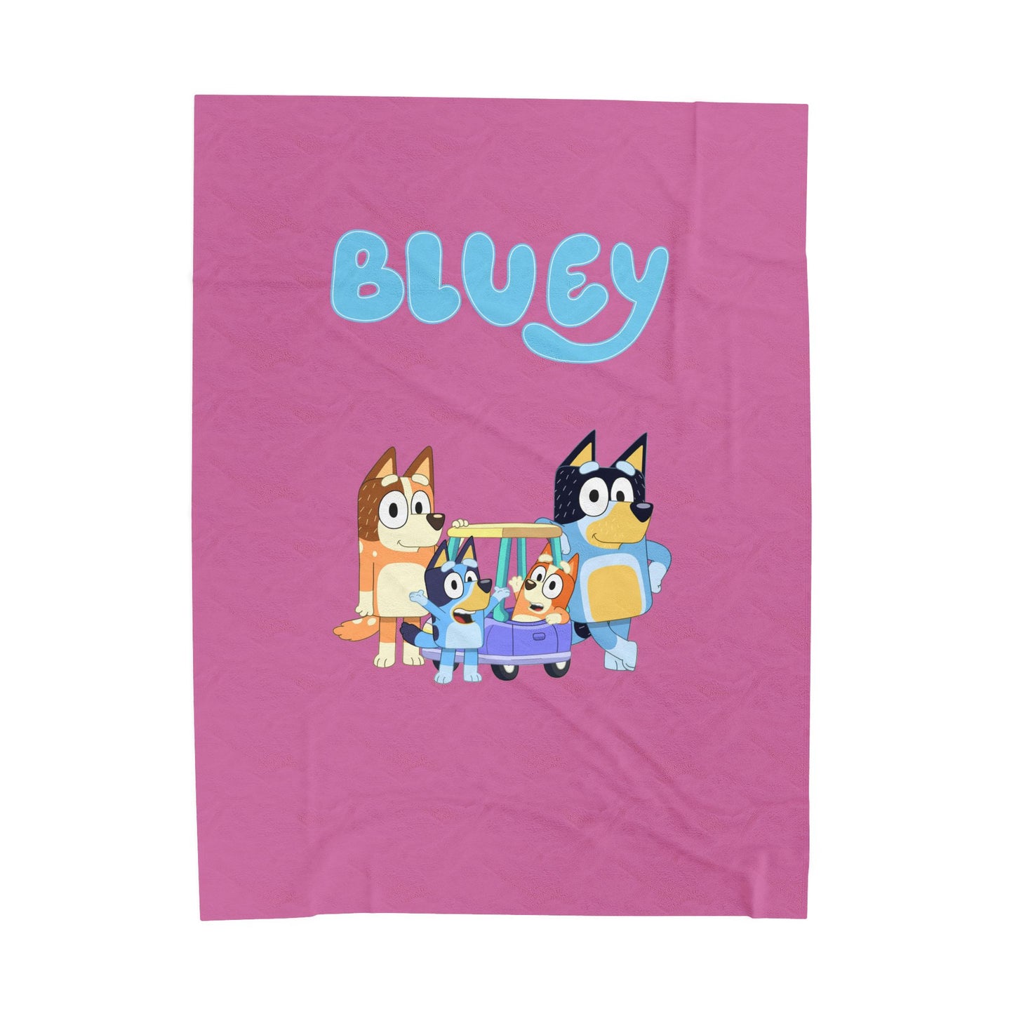 Princess Grace Bluey Velveteen Plush Blanket Cozy for Kids Rooms