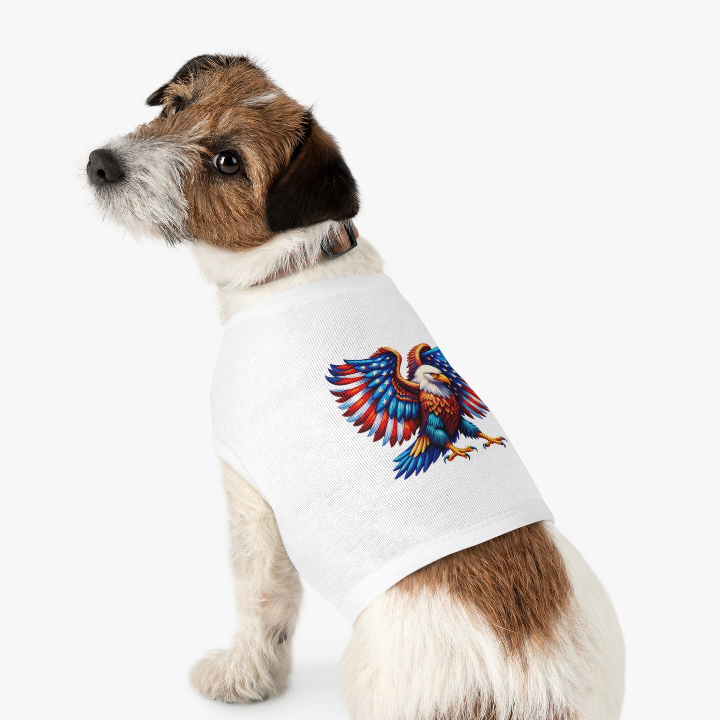 Princess Grace Patriotic Eagle Pet Tank Top Stylish & Comfortable Dog Apparel for Celebrations