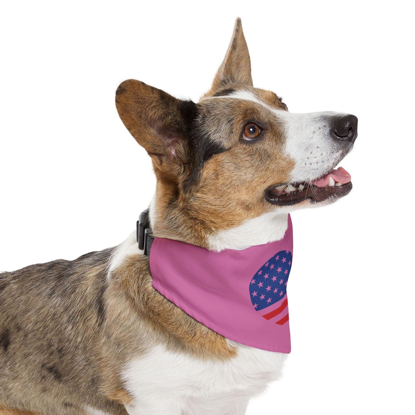 Princess Grace Patriotic Pet Bandana Collar Heart Design for Dogs