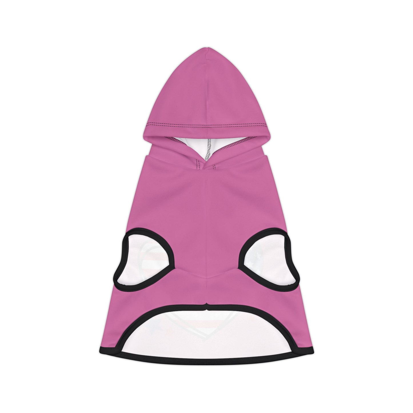 Princess Grace Stylish Pink Pet Hoodie with Patriotic Heart Design