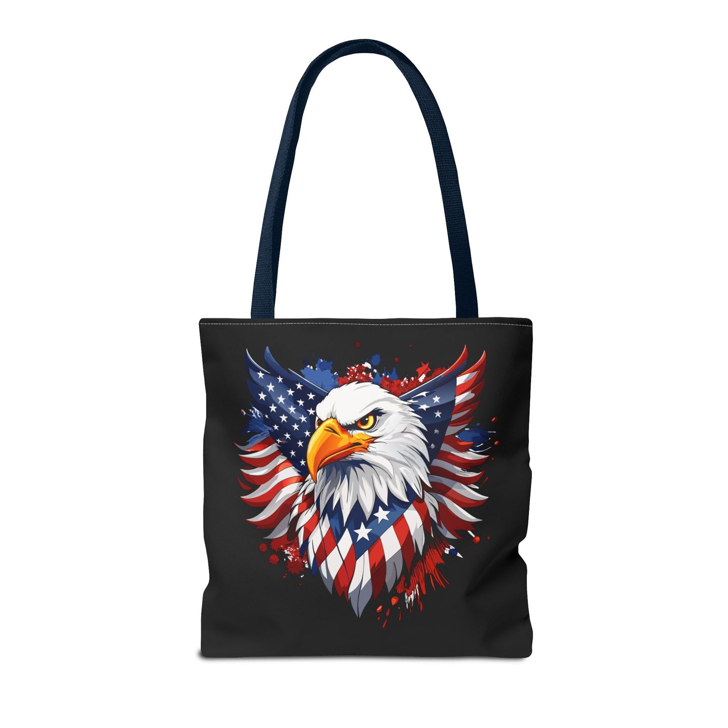 Princess Grace Patriotic Eagle Tote Bag American Flag Design for Fourth of July & Everyday Use