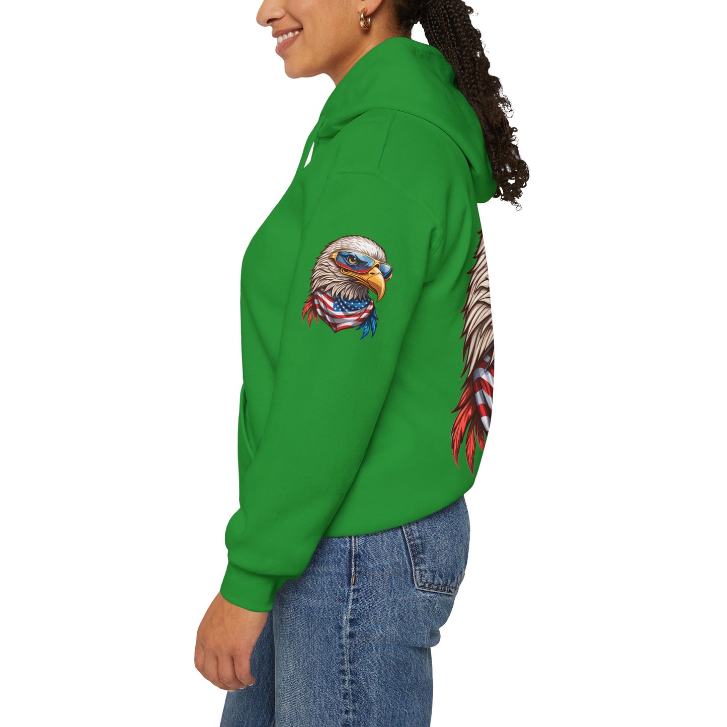 Princess Grace Patriotic American Eagle Hoodie Unisex Heavy Blend Sweatshirt