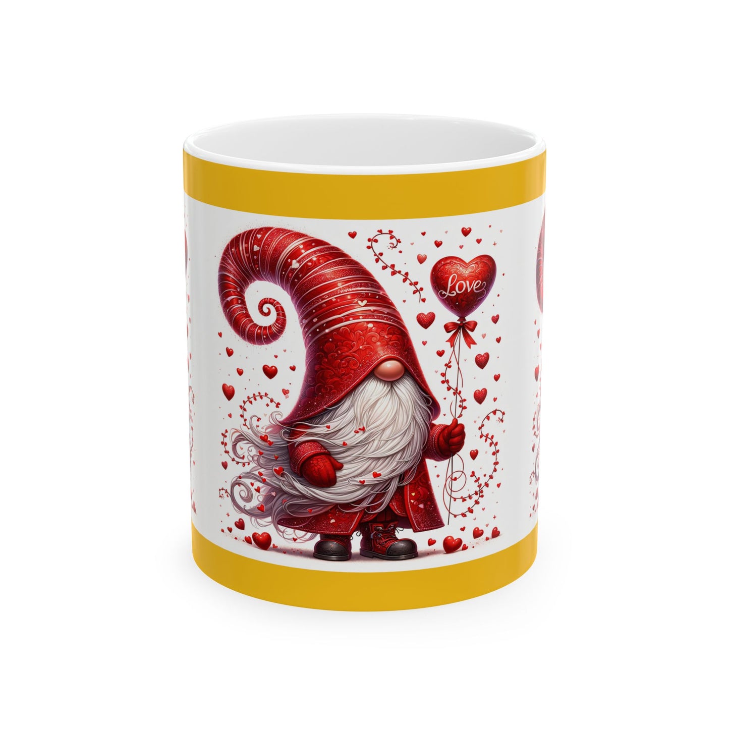 Princess Grace Charming Love Gnome Ceramic Mug Perfect for Valentine's Day & Cozy Moments