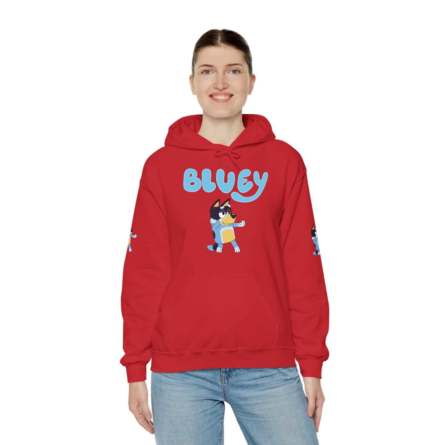 Princess Grace Cute Bluey Hoodie for Kids & Adults Unisex Heavy Blend Sweatshirt with Adorable Character Design
