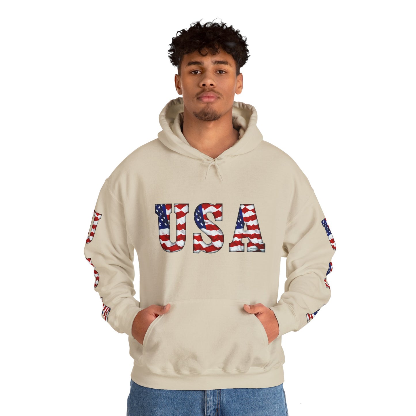 Princess Grace Patriotic USA Unisex Hooded Sweatshirt Heavy Blend for Comfort