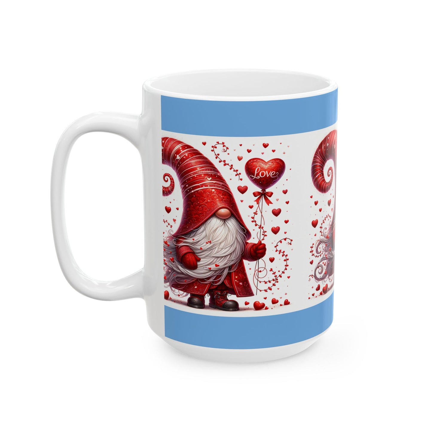Princess Grace Love Themed Ceramic Mug with Whimsical Santa Design