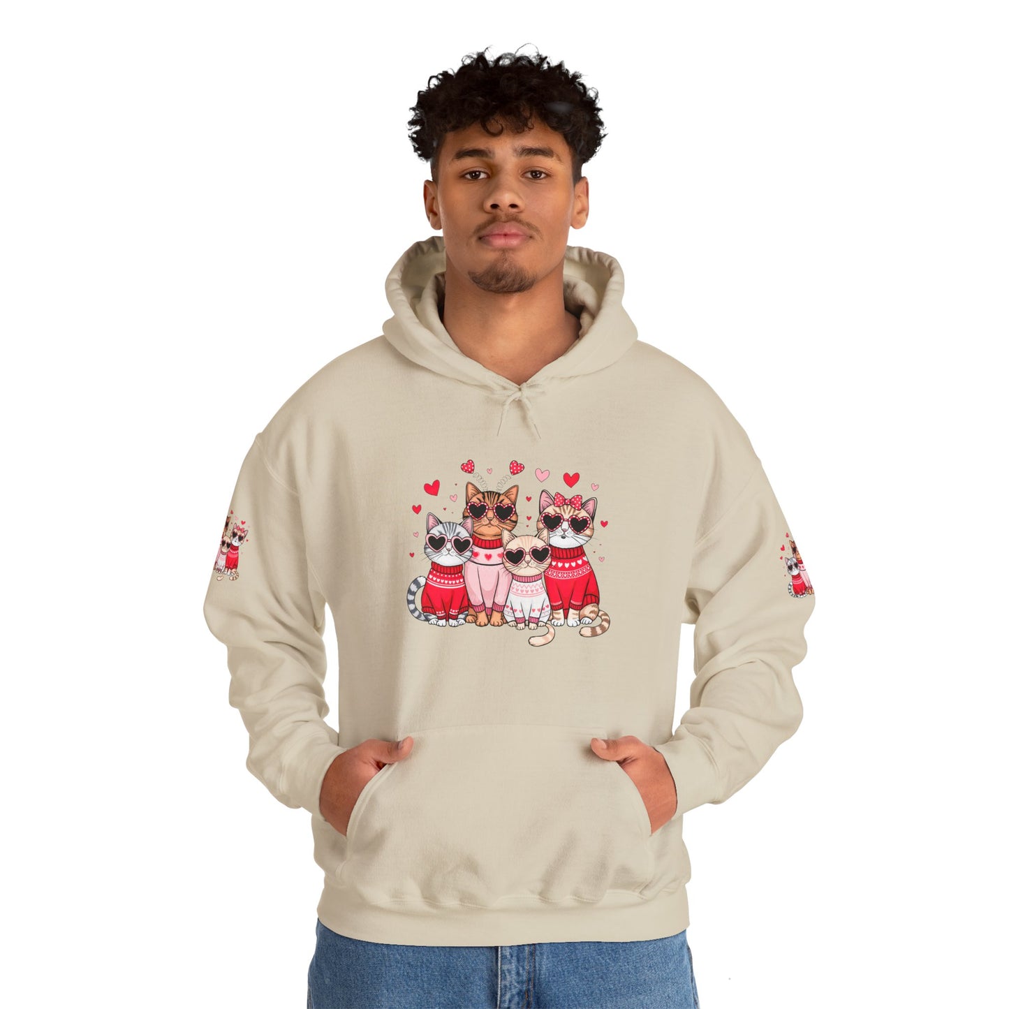 Princess Grace Cute Cat Lovers Hoodie with Heart Design