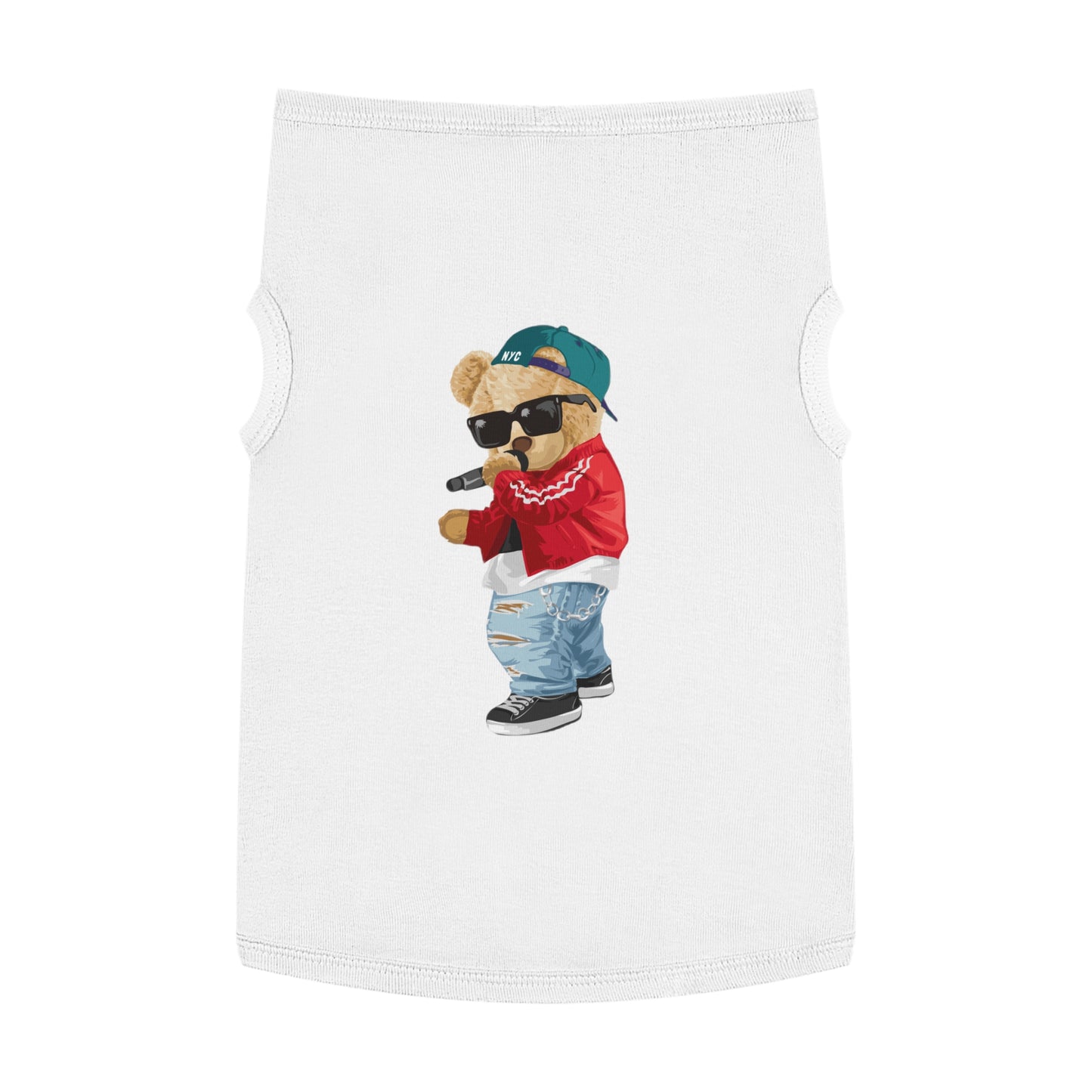 Princess Grace CUTE Cool Bear Hip-Hop Pet Tank Top Trendy Dog Apparel for Stylish Pets