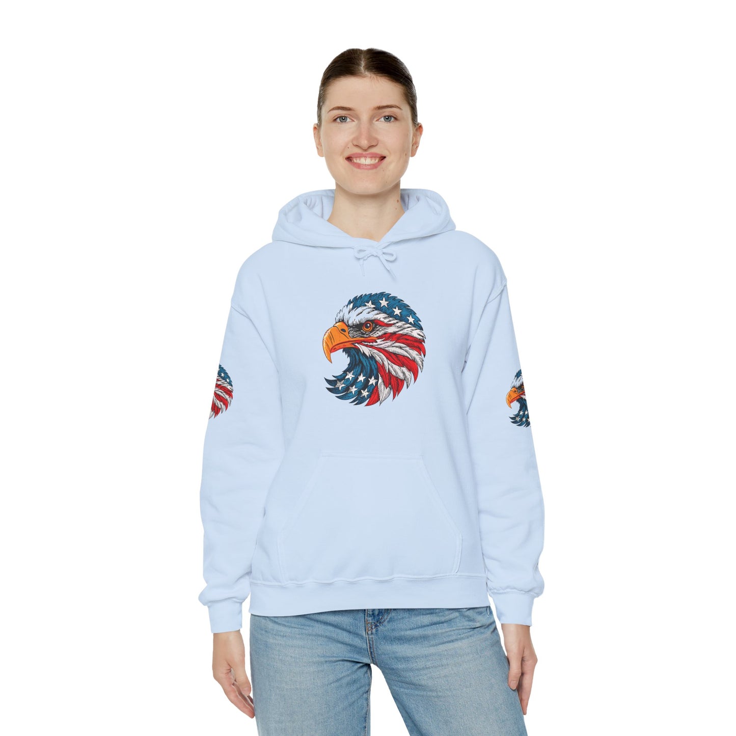 Princess Grace Patriotic Eagle Hoodie Unisex Heavy Blend Sweatshirt