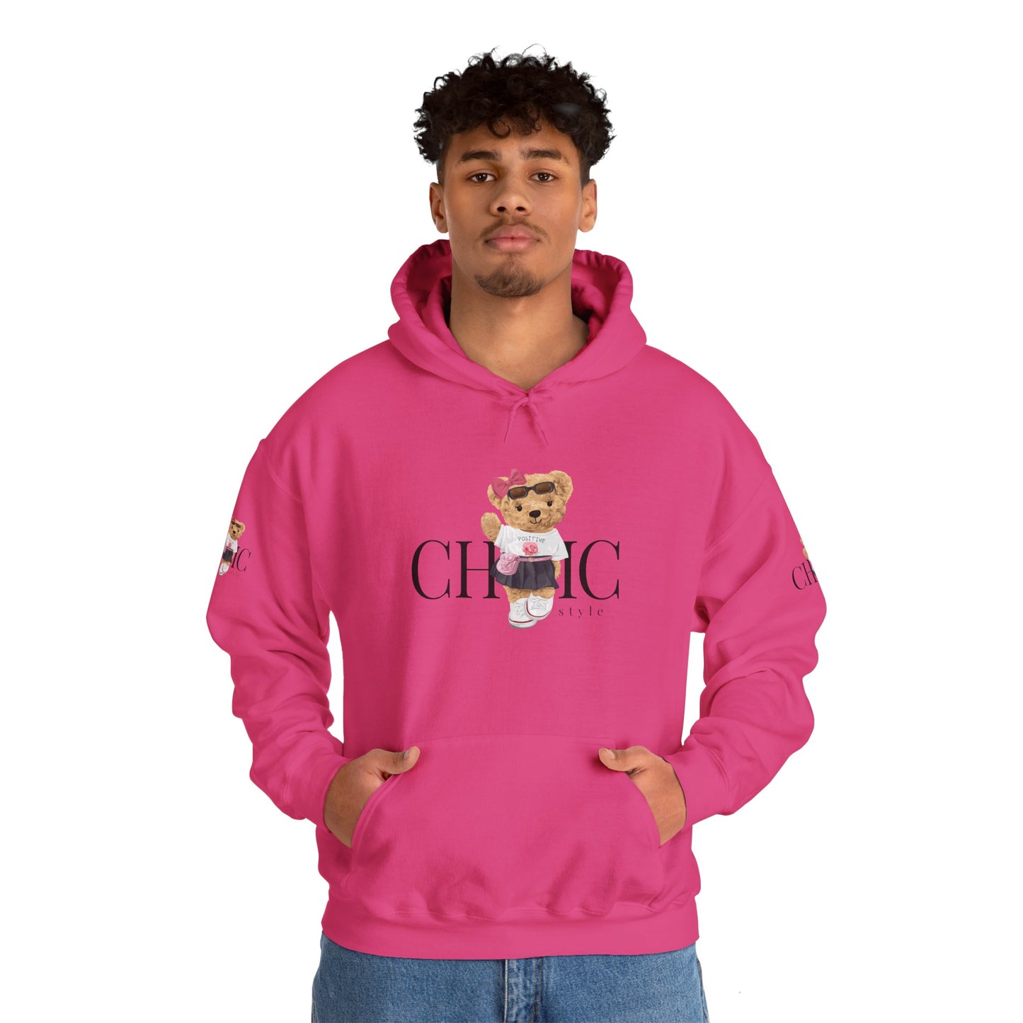 Princess Grace Chic Style Bear Unisex Hooded Sweatshirt Cute and Cozy Fashion