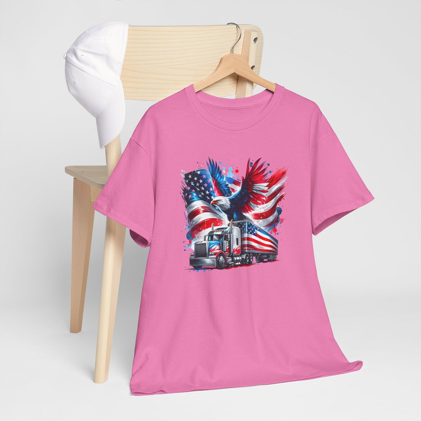 Princess Grace Patriotic Eagle Truck Unisex Heavy Cotton Tee