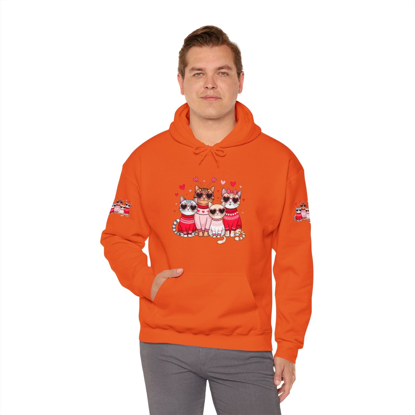 Princess Grace Cute Cat Lovers Hoodie with Heart Design