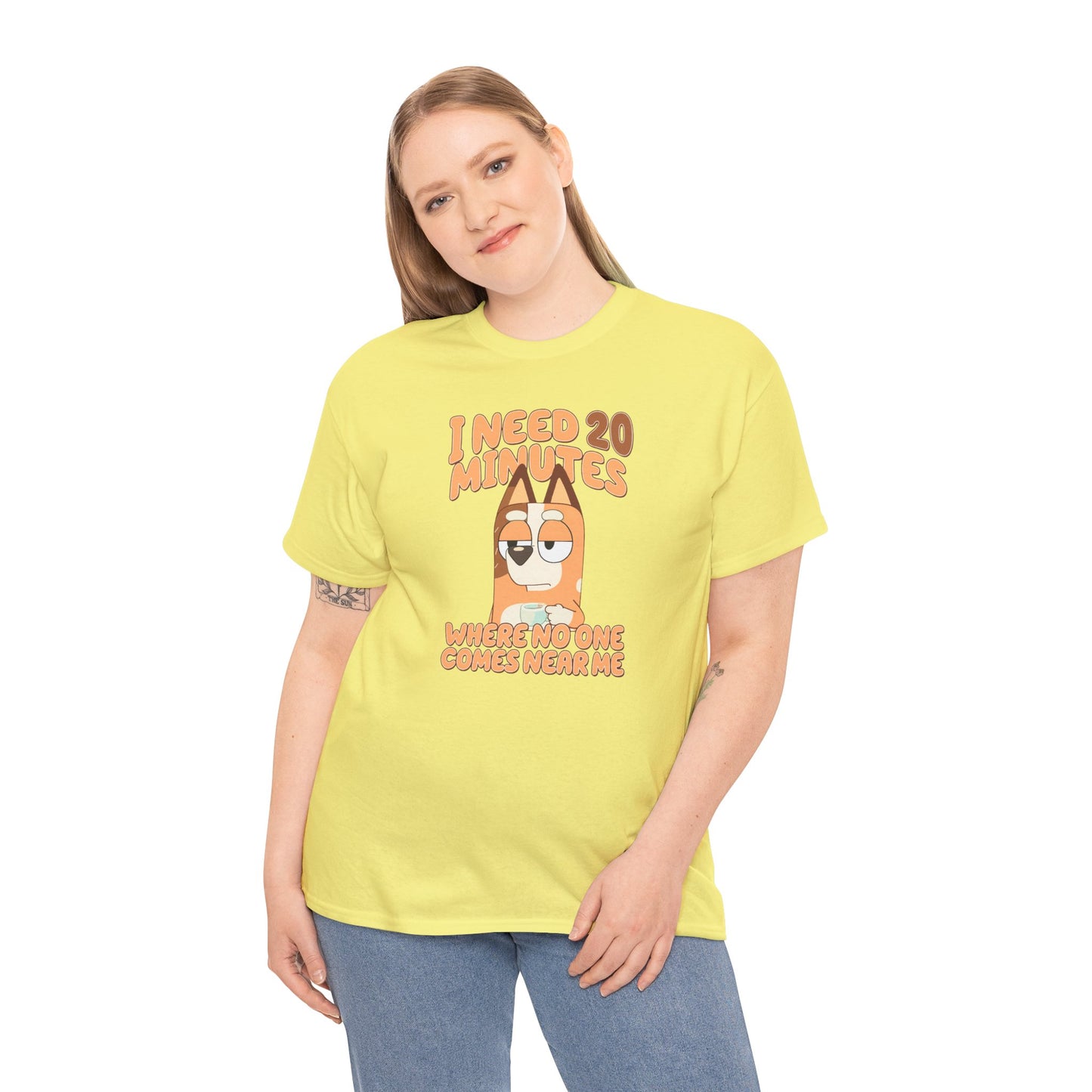Princess Grace Bluey Funny Graphic Tee "I Need 20 Minutes"