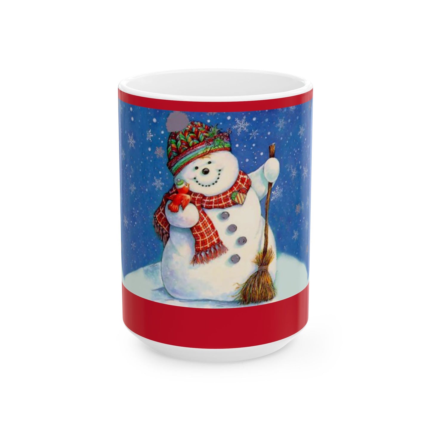 Princess Grace Festive Snowman Ceramic Mug Perfect for Winter Holidays