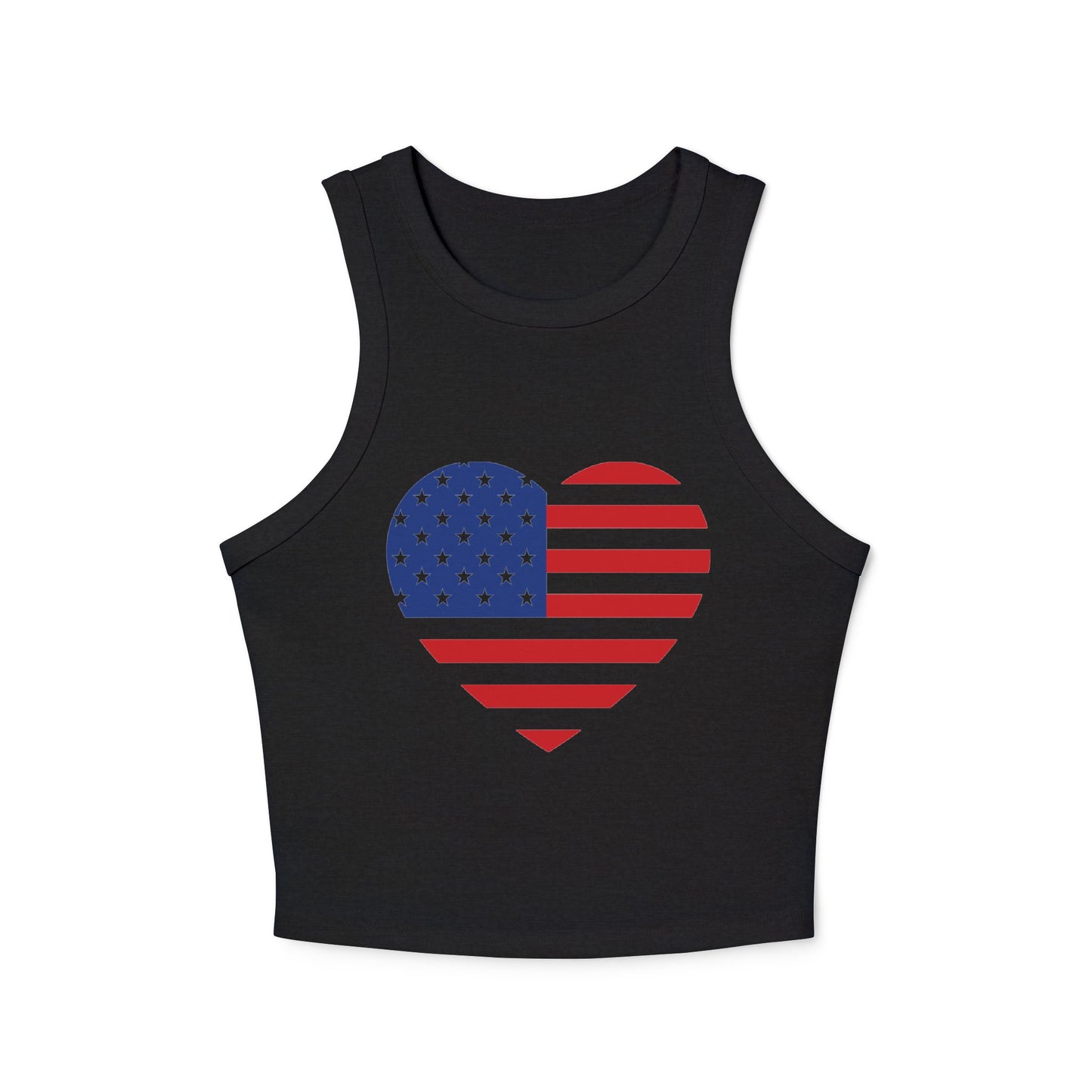 Princess Grace Patriotic Women's USA Flag Racer Tank Top