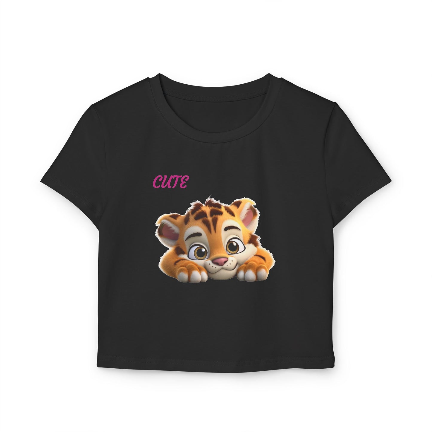 Princess Grace Cute Baby Tiger Women's Baby Tee Playful & Stylish Top for Everyday Wear