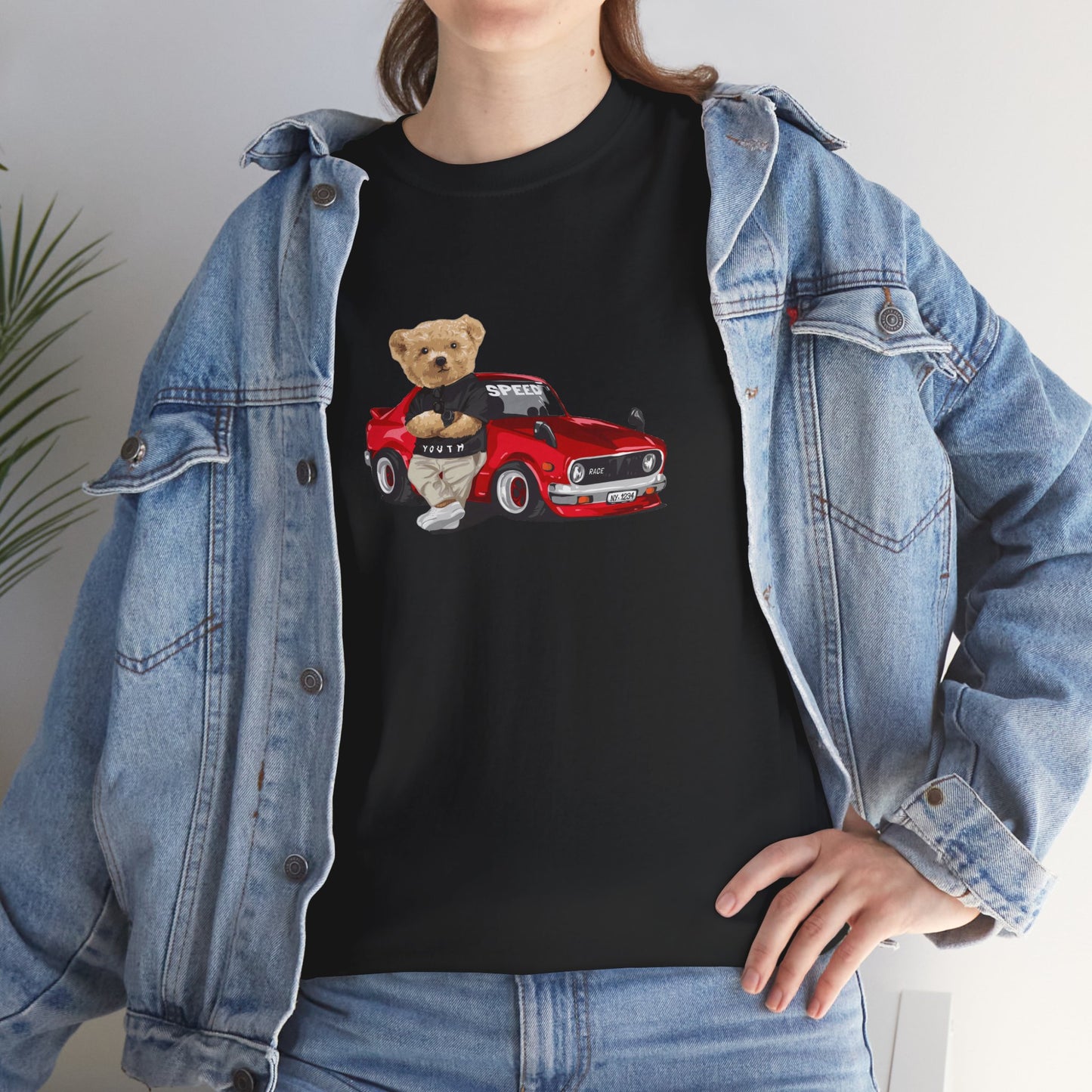Princess Grace Cute Teddy Bear Unisex Heavy Cotton Tee Casual Wear for All Ages