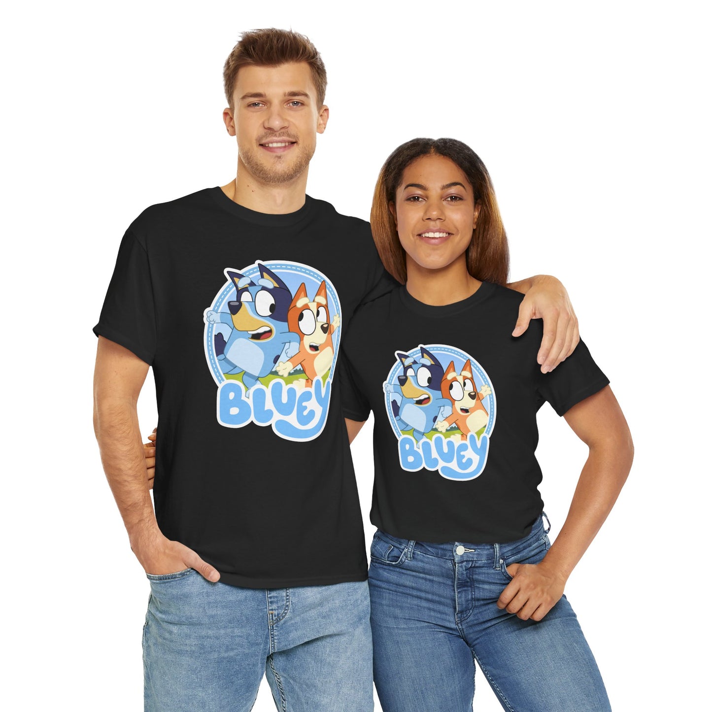 Princess Grace Bluey Fun Unisex Heavy Cotton Tee Perfect Gift for Kids and Cartoon Lovers