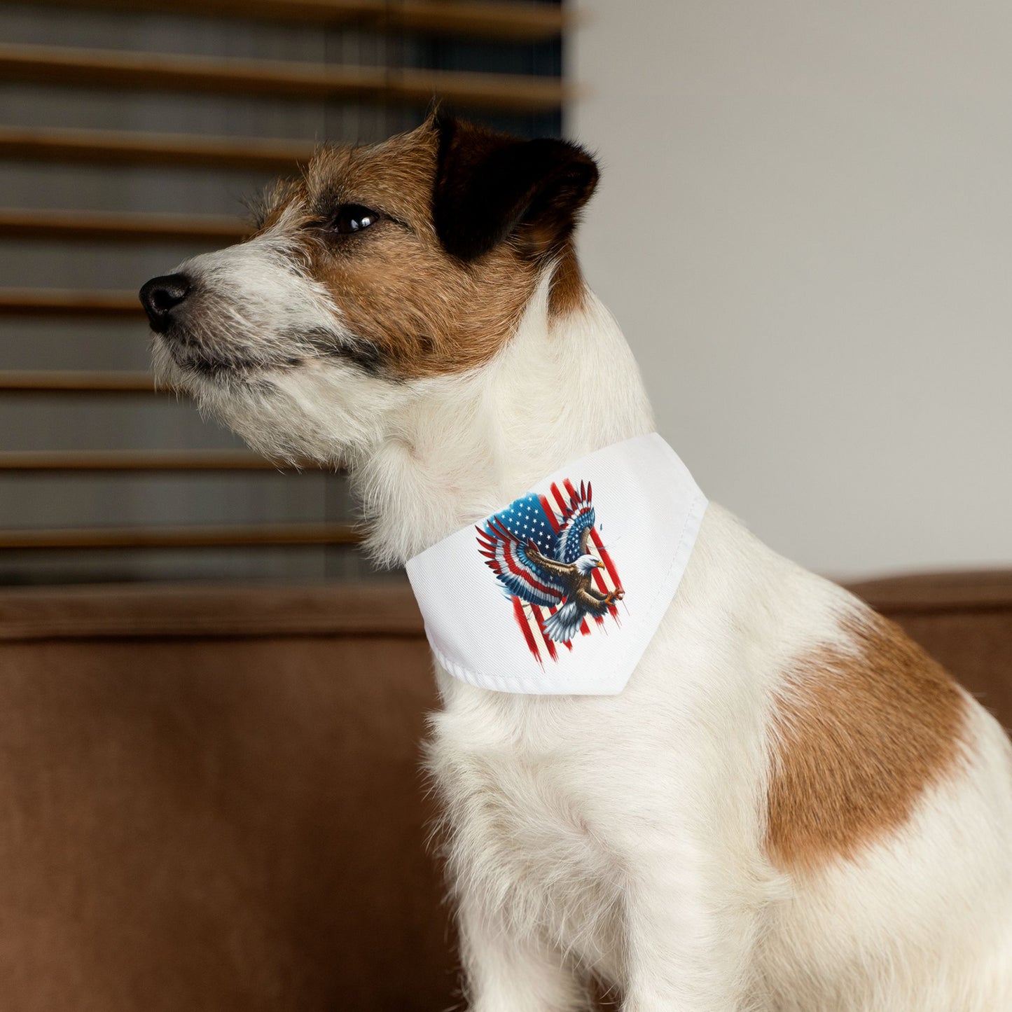 Princess Grace Patriotic Pet Bandana Collar American Flag Eagle Design
